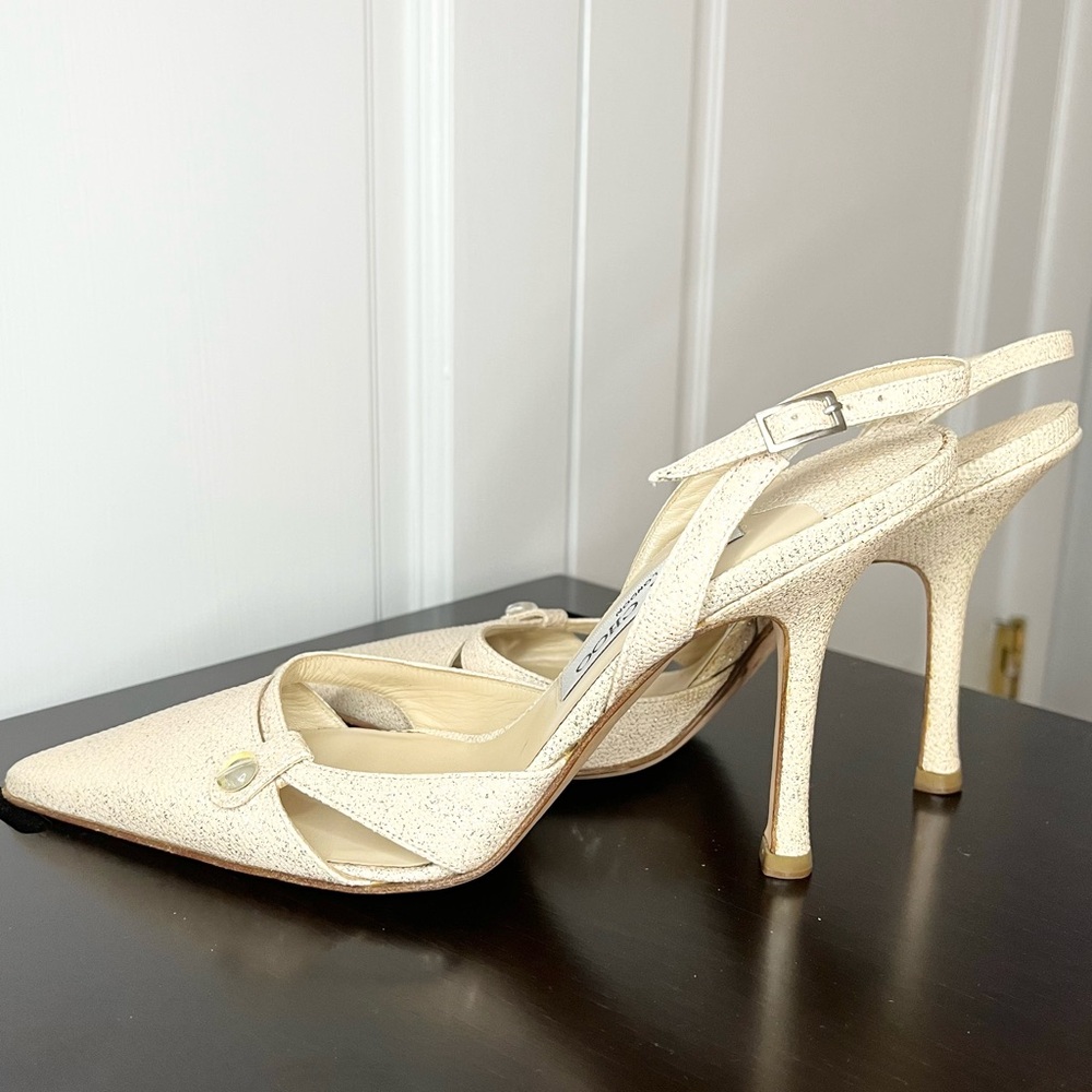 ⚡️SALE⚡️Jimmy Choo Glitter Accents Slingback Pumps - Picture 5 of 10